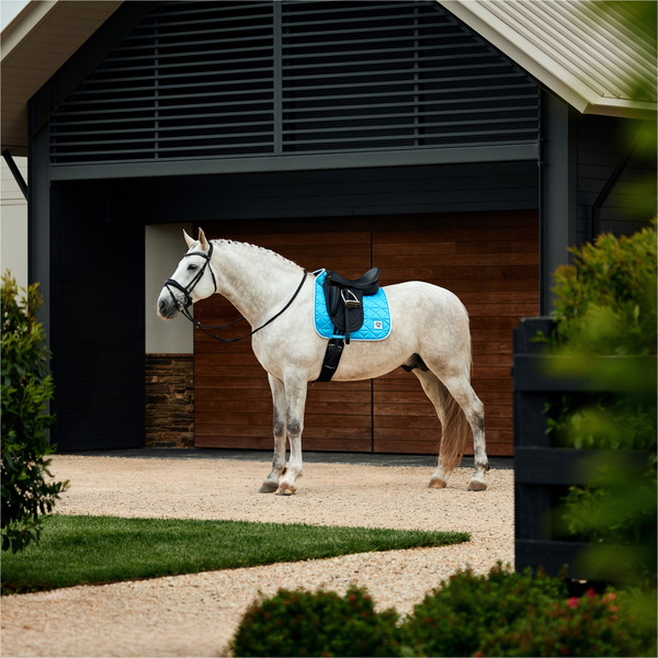 2026 WeatherBeeta Satin Luxe Air-Tec Dressage Saddle Pad 1030348011 - Bright Blue